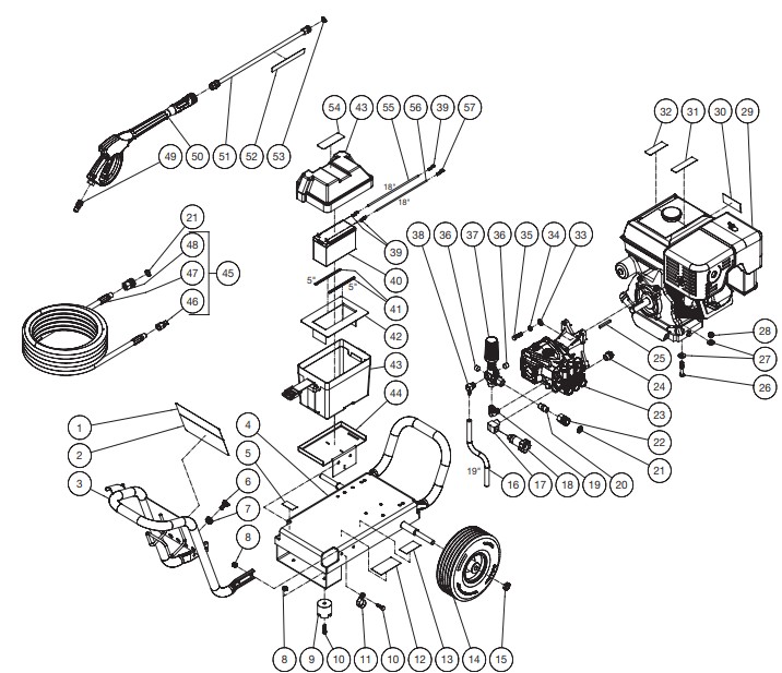 MITM WP-4200-0MHE pressure washer parts and manual